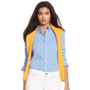Ralph Lauren Blue Gingham Button Up